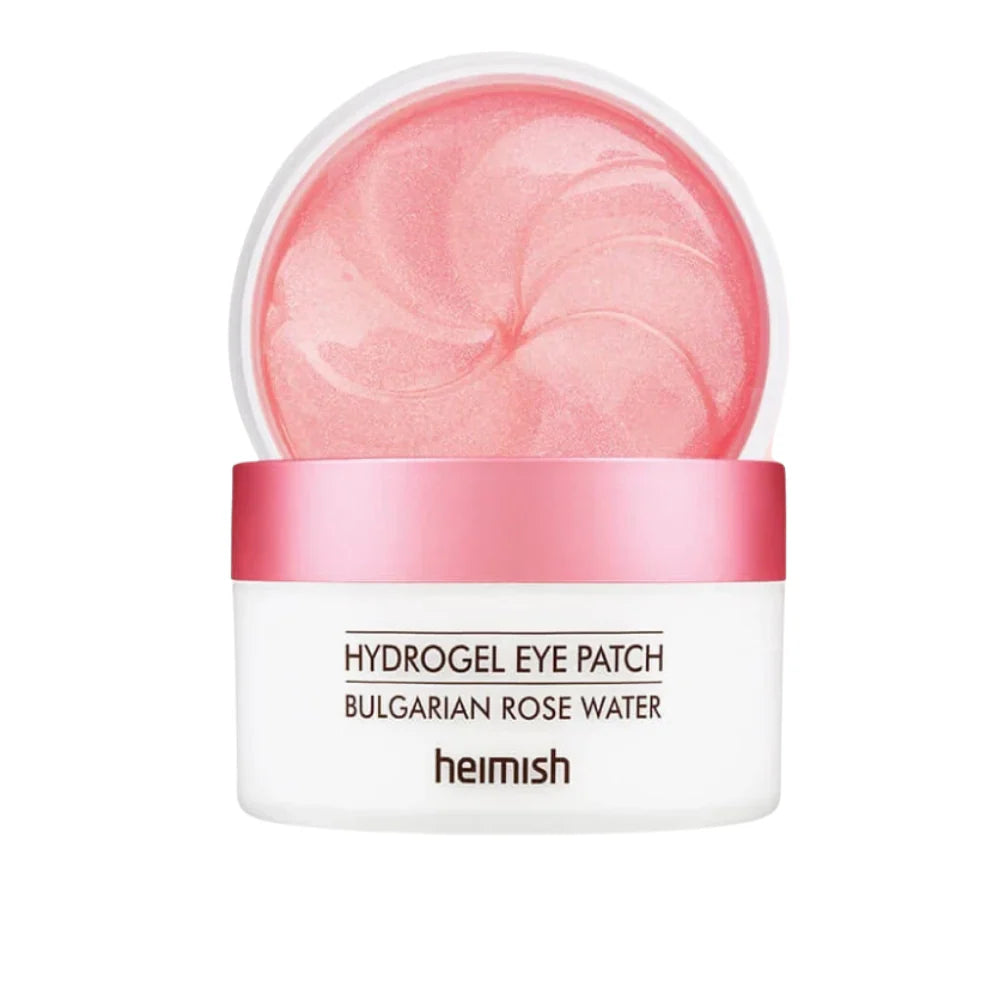 Heimish Bulgarian Rose Hydrogel Eye Patch embalagem 60 unidades. Disponível na Glowthie – loja de cosmética coreana em Portugal.