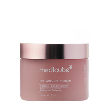 Creme facial Medicube na Glowthie com textura jelly hidratante e colagénio, ideal para pele desidratada e sem brilho.