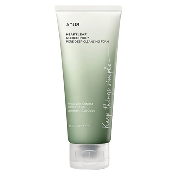 Espuma de limpeza ANUA Heartleaf Quercetinol Pore Deep Cleansing Foam 150ml para pele oleosa e mista