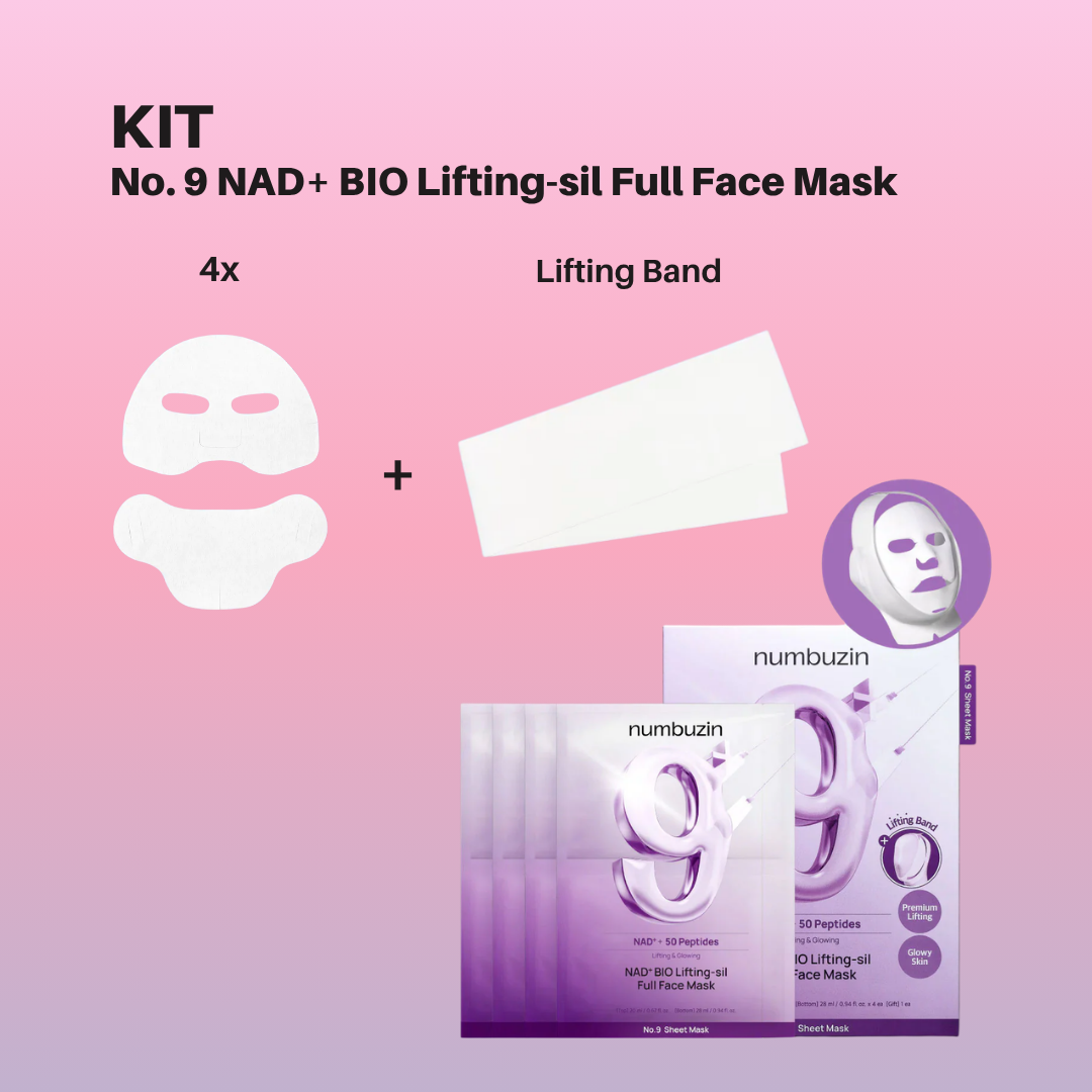 No. 9 NAD+ BIO Lifting-sil Full Face Mask NUMBUZIN  Glowthie