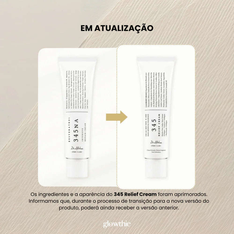 Ingredientes naturais como resveratrol e centella asiática no creme Dr. Althea 345 Relief
