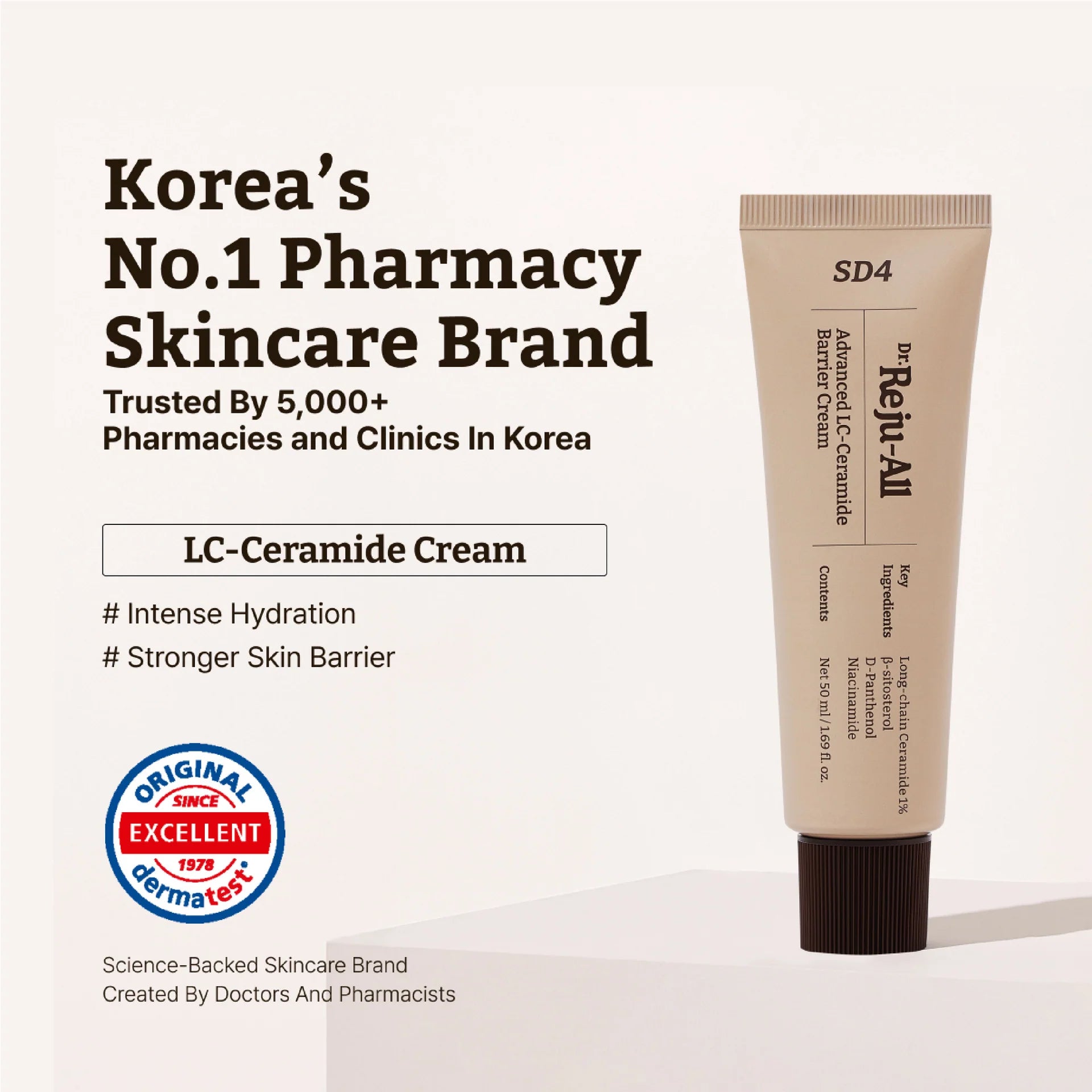 Dr.Reju-All Advanced LC-Ceramide Barrier Cream - marca nº1 de fármacia na Coreia