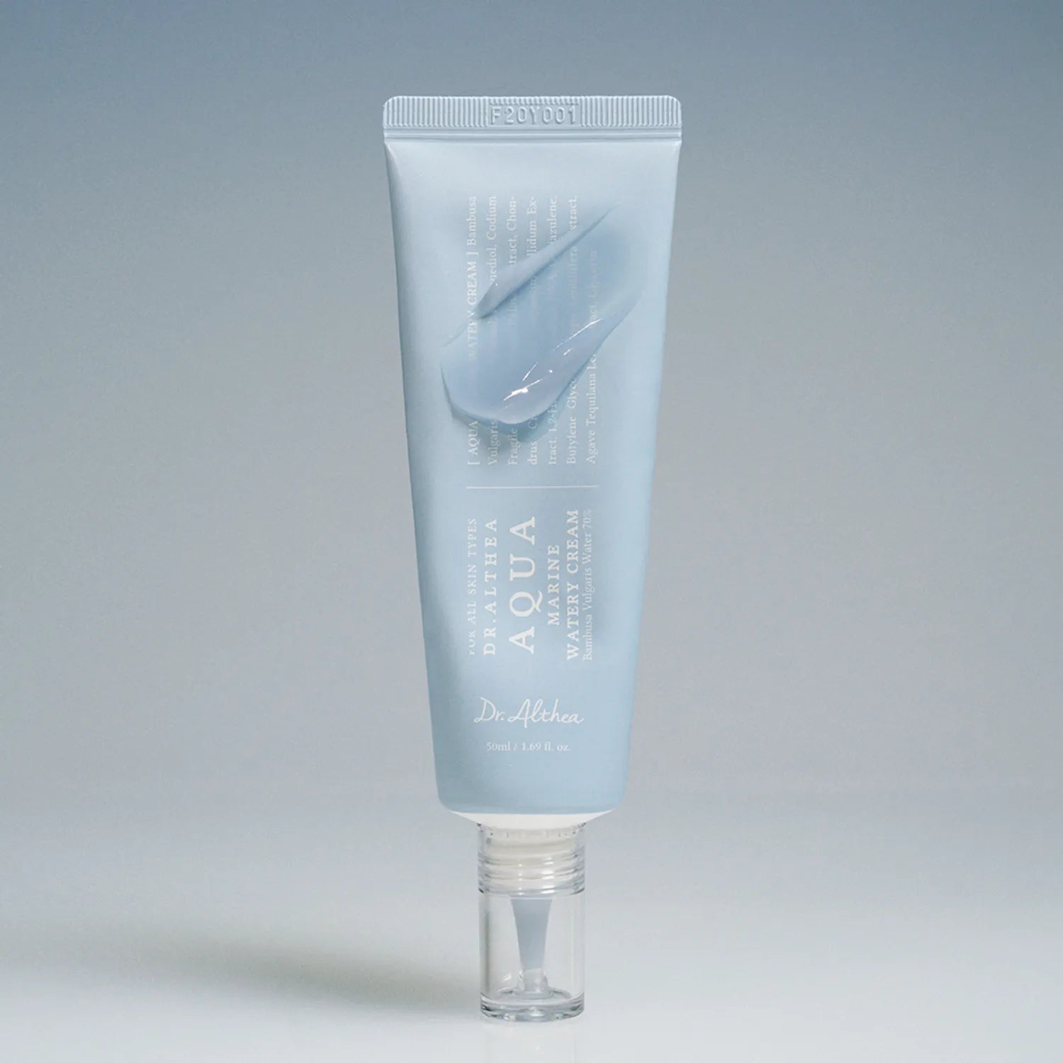 a textura leve e gel do Aqua Marine Watery Cream Dr. Althea vendido na loja glowthie portugal de cosmetica coreana