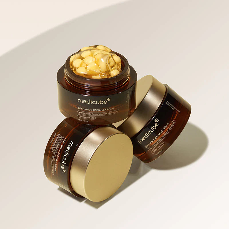 Deep Vita C Capsule Cream – reduz manchas e ilumina com Glowthie, tua loja de cosmética coreana em Portugal.