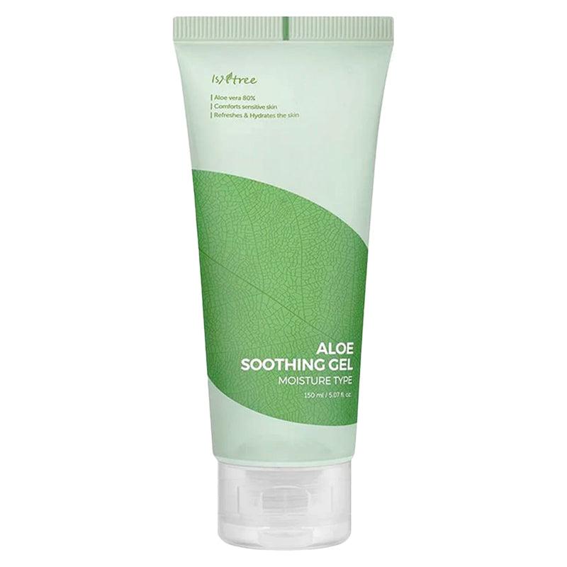 Tubo de Isntree Aloe Soothing Gel sobre fundo branco