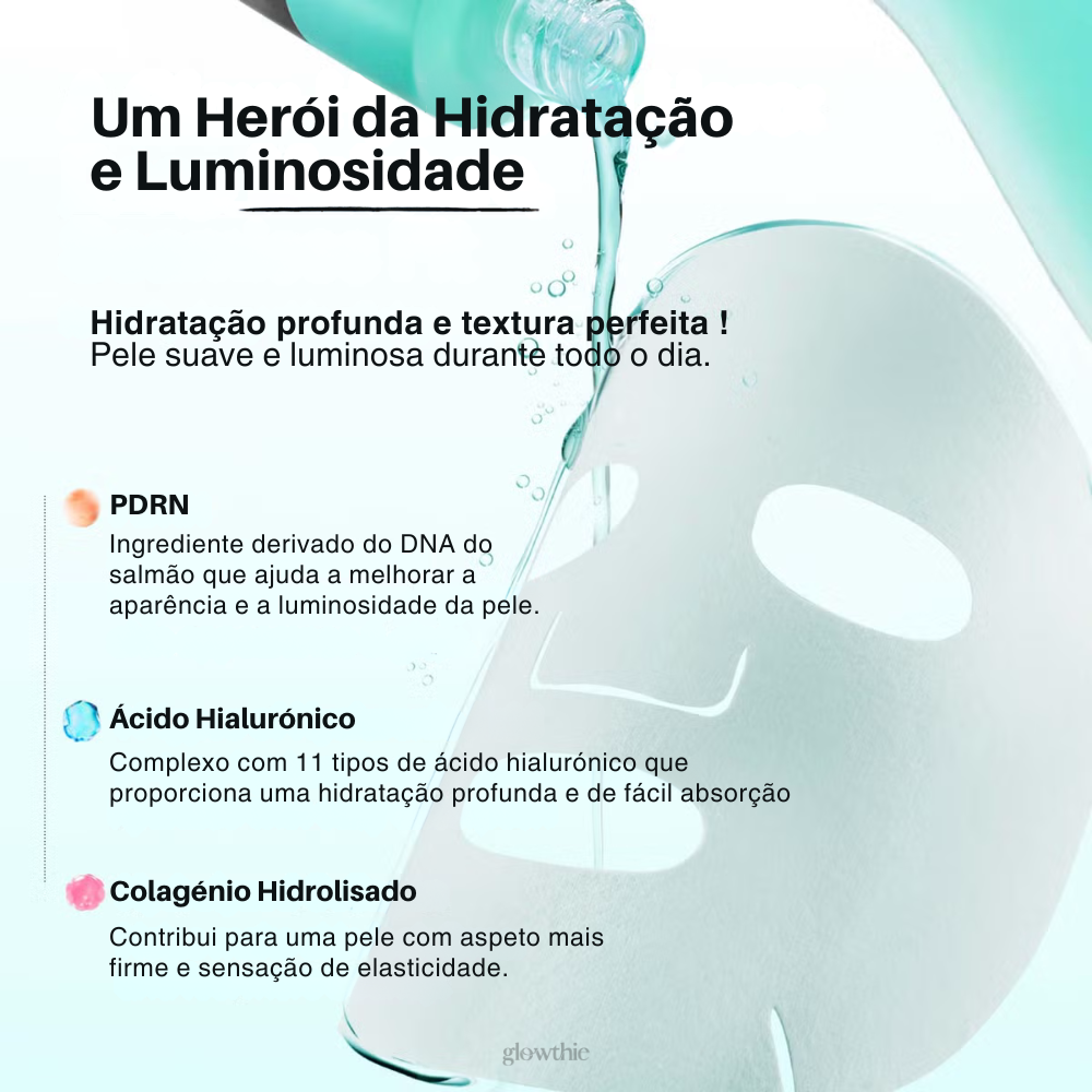 Textura da serum mask hidratante PDRN — Glowthie Loja de Cosmetica Coreana em Portugal