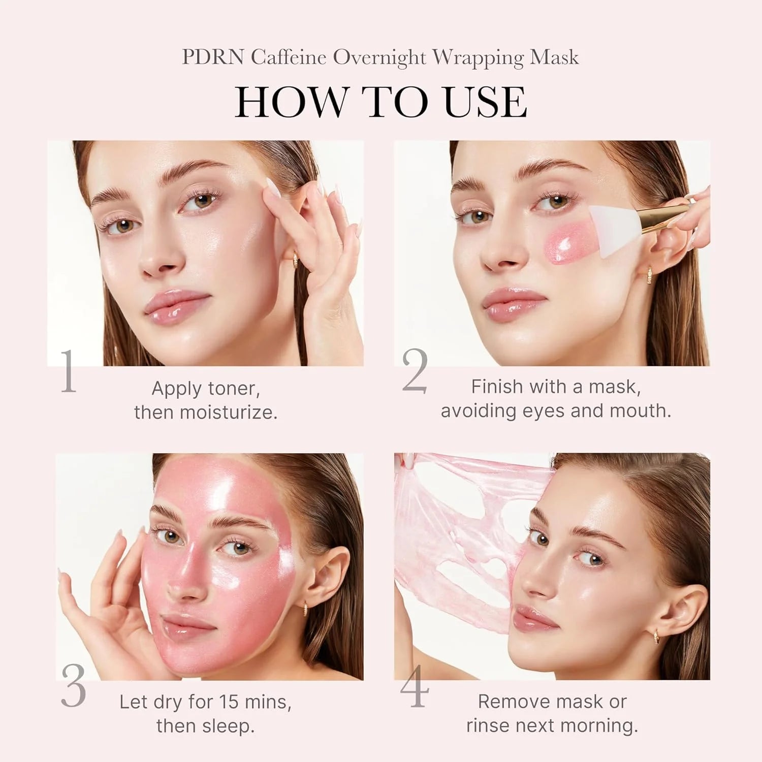 Como usar MEDICUBE PDRN Pink Caffeine Night Wrapping Mask