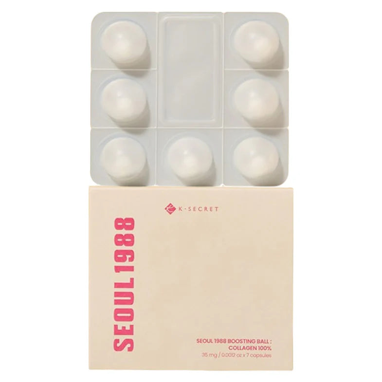 KSECRET SEOUL 1988 Boosting Ball Collagen 100% com 7 cápsulas