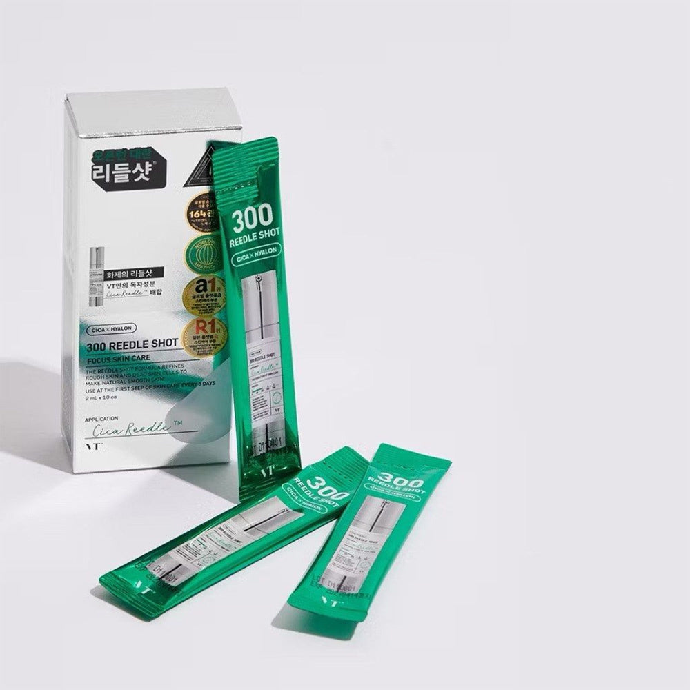 Booster intensivo com microagulhas solúveis e niacinamida em formato saquetas práticas para pele mais lisa, firme e renovada.