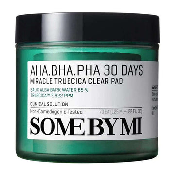 Pote verde de SOME BY MI AHA BHA PHA 30 Days Miracle Truecica Clear Pad sul-coreano