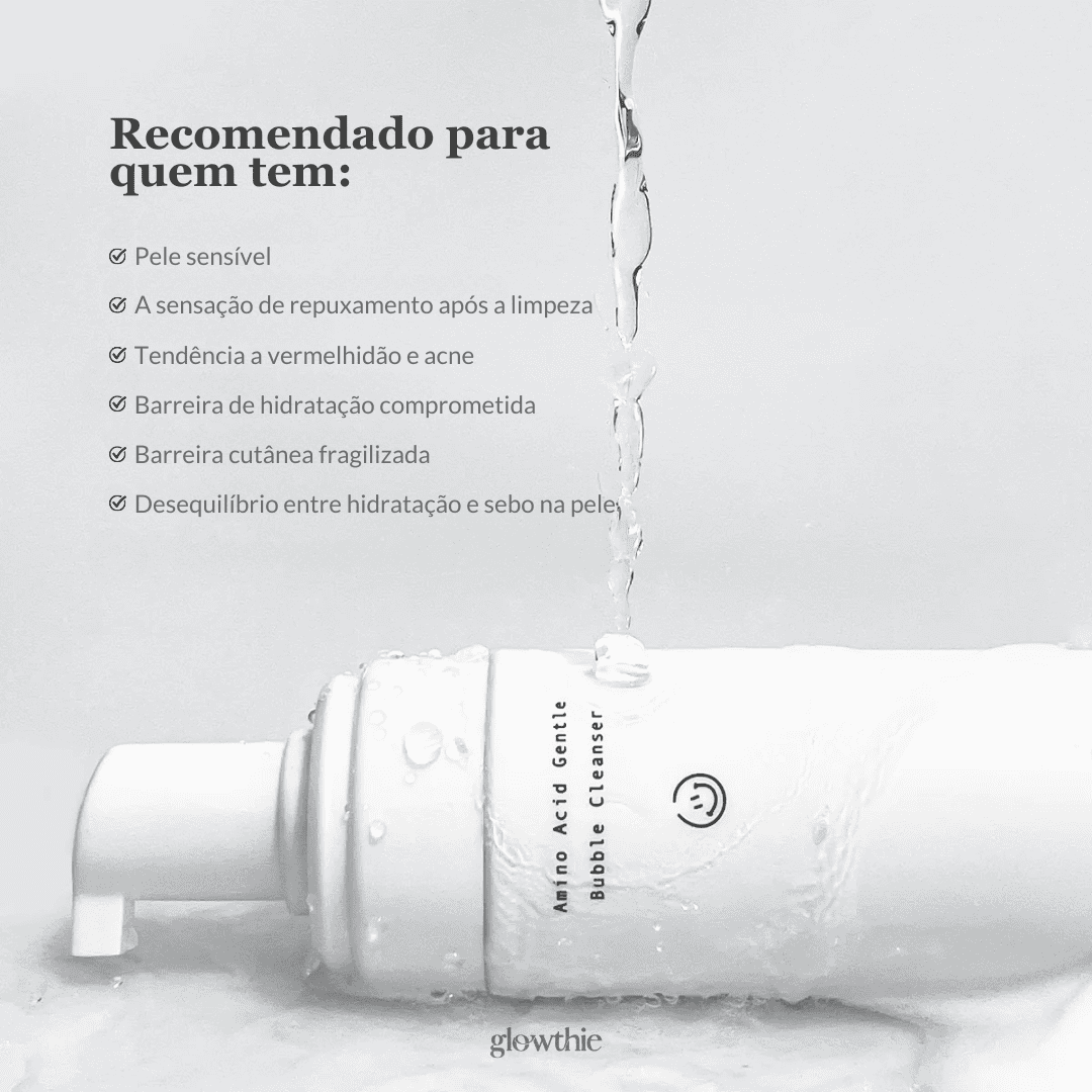 espuma de limpeza coreano com ácido hialurónico e ceramidas para pele oleosa