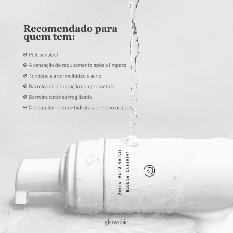 espuma de limpeza coreano com ácido hialurónico e ceramidas para pele oleosa