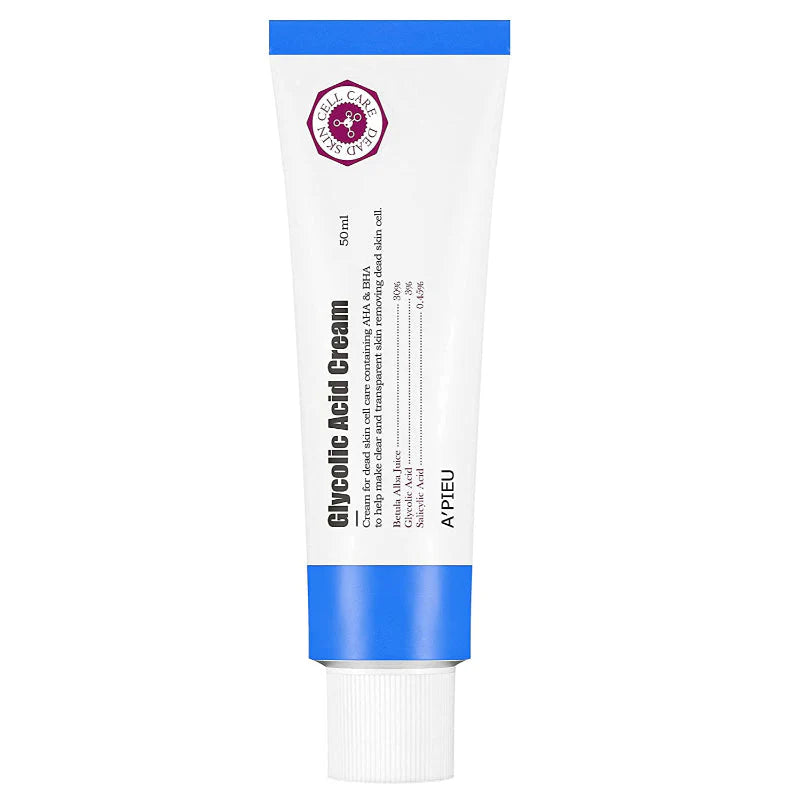 Embalagem do creme A’PIEU Glycolic Acid Cream 50ml