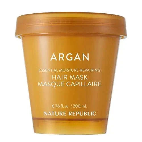 Argan Essential Moisture Repairing Hair Mask Nature Republic  Glowthie