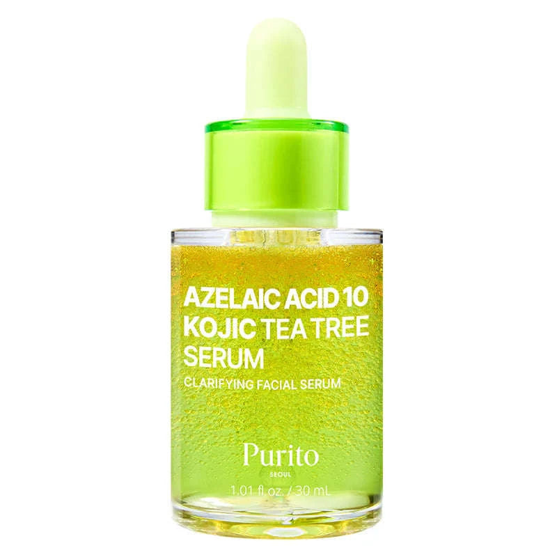 Embalagem do PURITO SEOUL Azelaic Acid 10 Kojic Tea Tree Serum 30ml