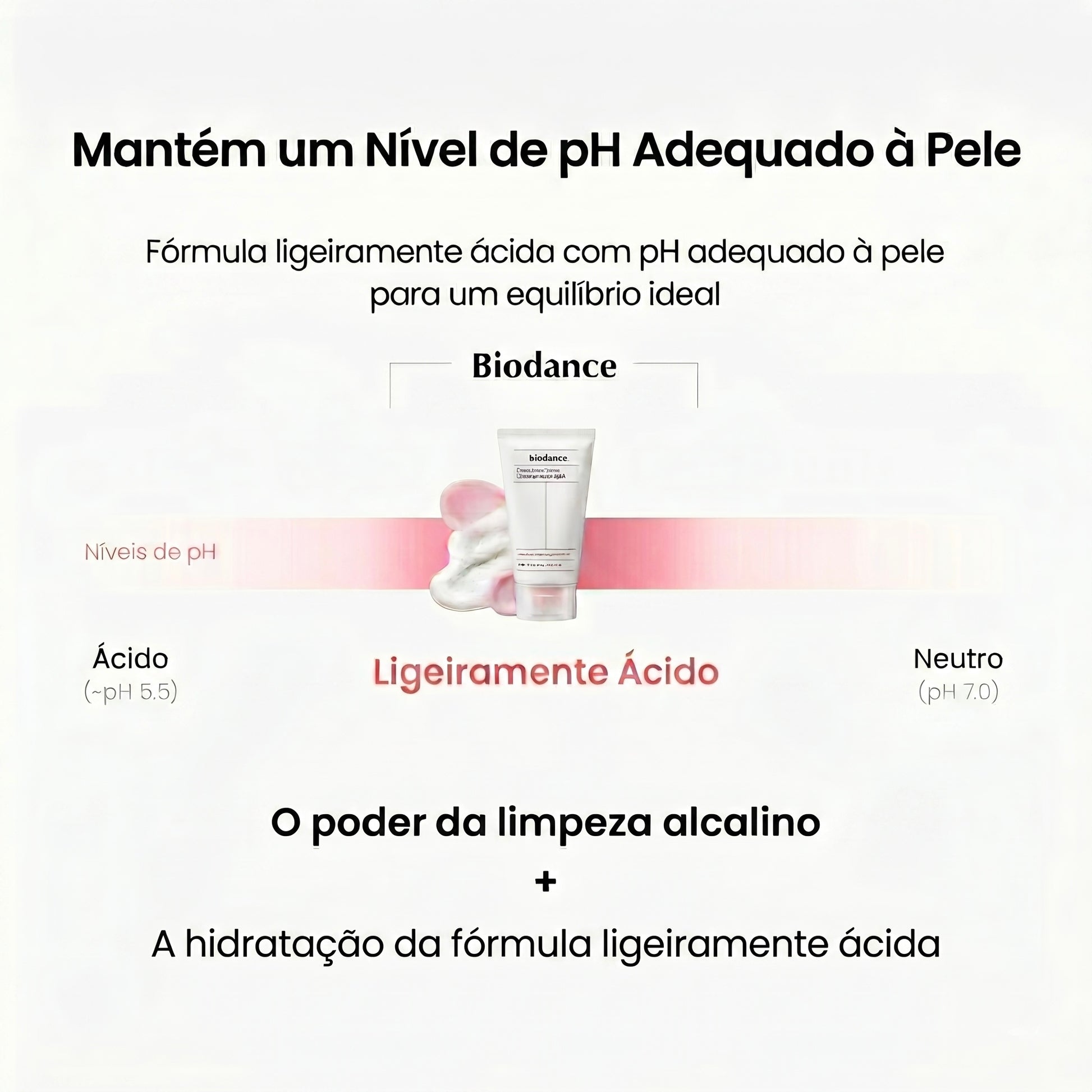 Pele limpa e suave após uso do Biodance cleanser 2 em 1