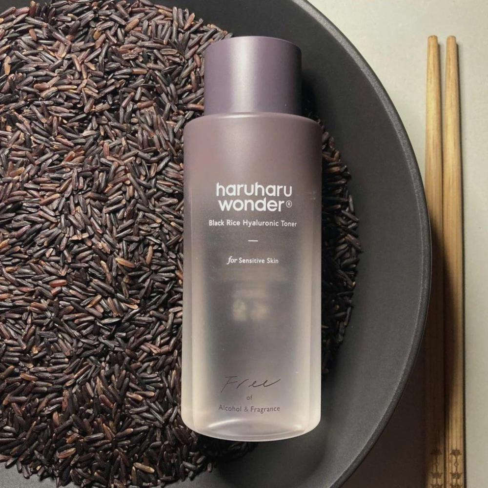 Black Rice Hyaluronic Toner - Fragrance Free Haruharu Wonder  Glowthie