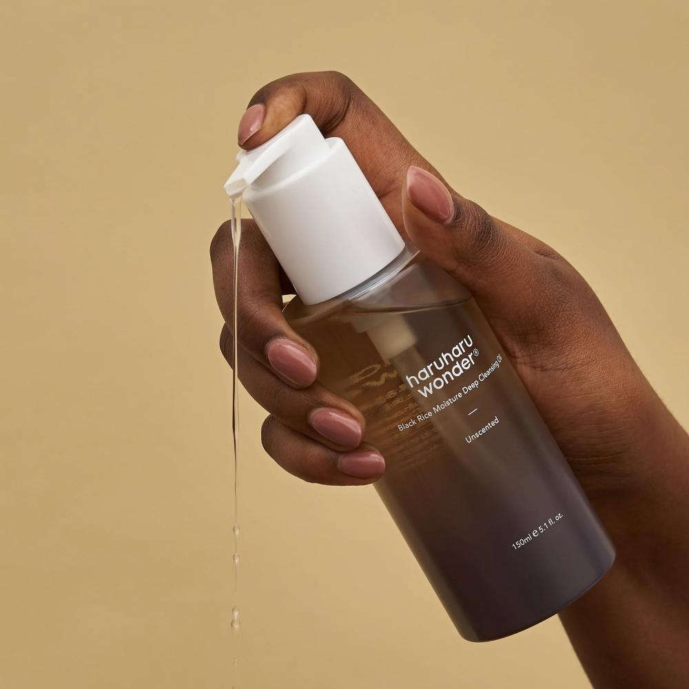 Black Rice Moisture Deep Cleansing Oil Haruharu Wonder  Glowthie