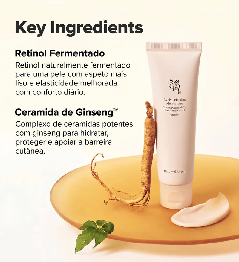 Pele mais firme após uso do Beauty of Joseon Retinol Cream