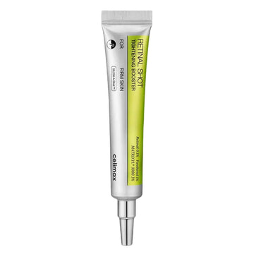 Tubo do Celimax Retinal Shot Tightening Booster sobre fundo branco