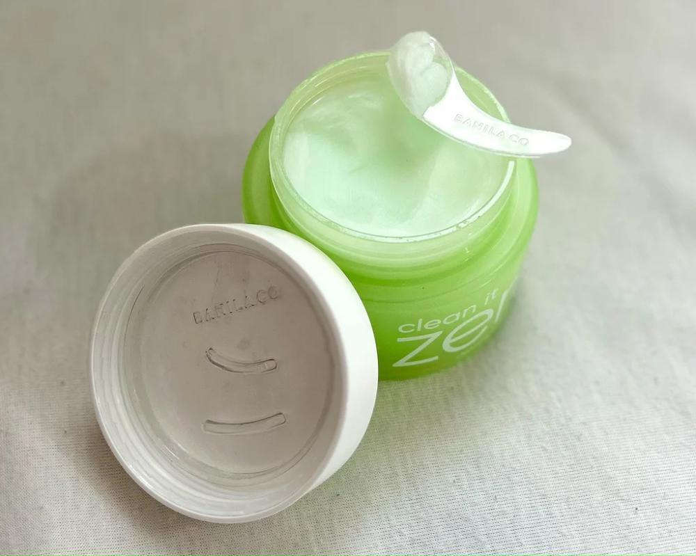 Bálsamo de limpeza coreano Clean It Zero Pore Clarifying 100ml, embalagem verde com tampa branca.