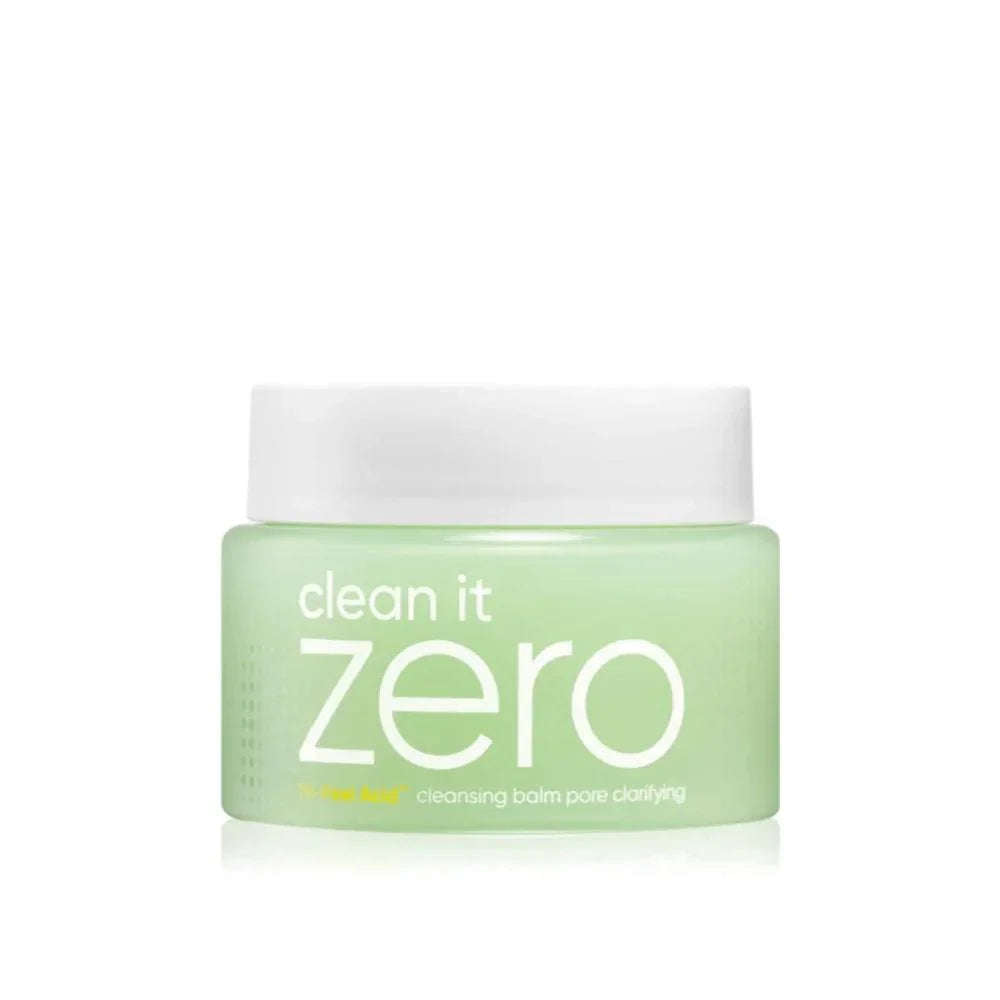 Bálsamo de limpeza coreano Clean It Zero Pore Clarifying 100ml, embalagem verde com tampa branca.