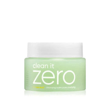 Bálsamo de limpeza coreano Clean It Zero Pore Clarifying 100ml, embalagem verde com tampa branca.