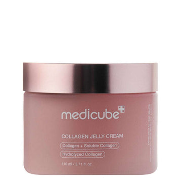 Creme facial Medicube na Glowthie com textura jelly hidratante e colagénio, ideal para pele desidratada e sem brilho.