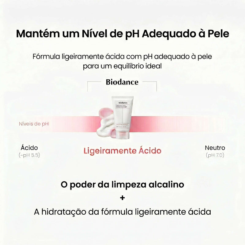 Pele limpa e suave após uso do Biodance cleanser 2 em 1