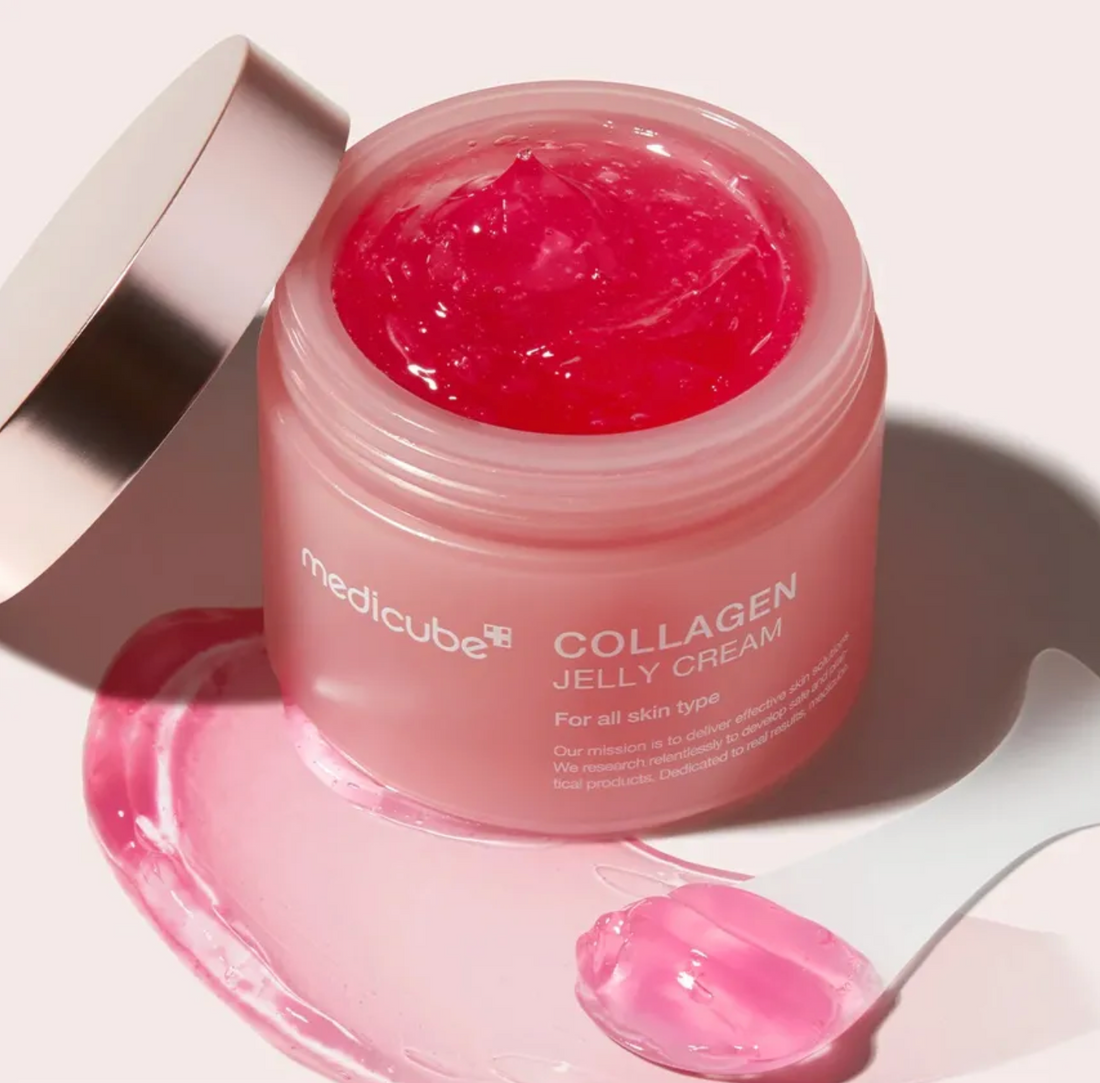Creme Collagen Jelly Cream da Glowthie com textura gel leve e hidratante, ideal para cuidados de rosto diários.