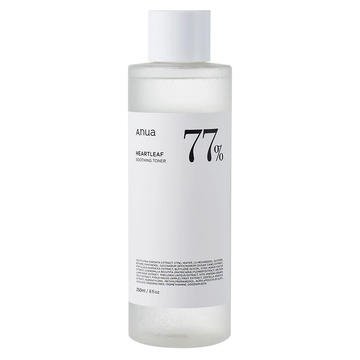 Tónico ANUA Heartleaf 77% Soothing Toner 250ml para acalmar e hidratar a pele sensível
