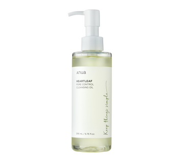 Óleo de limpeza ANUA Heartleaf Pore Control 200ml para purificar poros e equilibrar oleosidade
