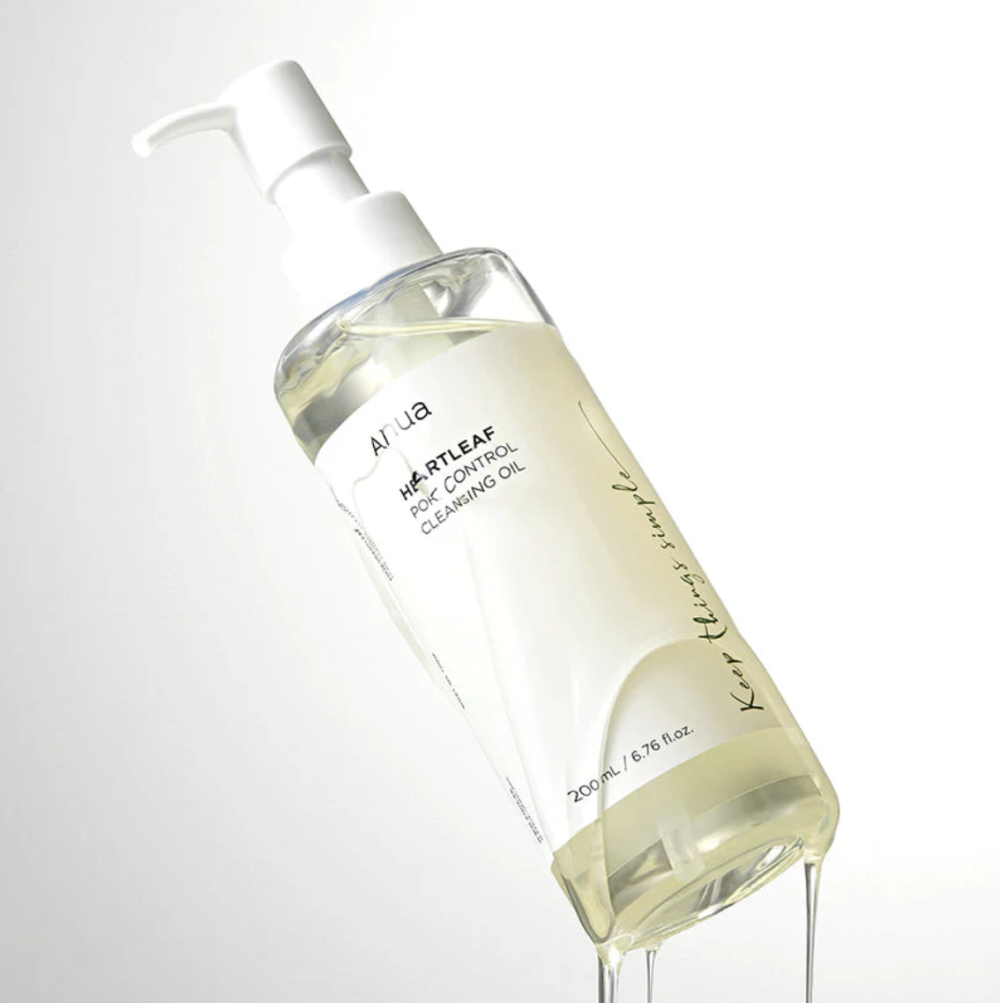 Óleo de limpeza ANUA Heartleaf Pore Control 200ml para purificar poros e equilibrar oleosidade
