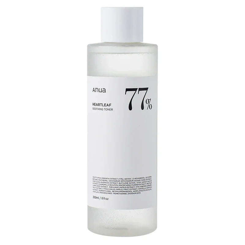 Tónico ANUA Heartleaf 77% Soothing Toner 250ml para acalmar e hidratar a pele sensível
