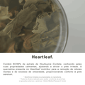 Essência leve e refrescante com extrato de Houttuynia Cordata. Ingredientes naturais destacados ao lado do produto.