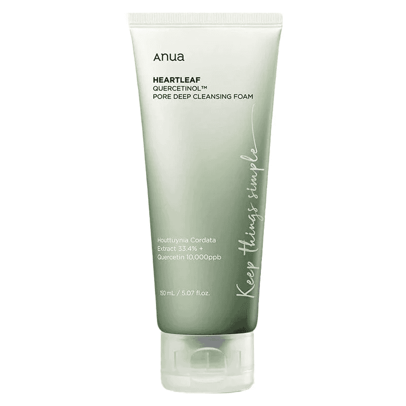 Espuma de limpeza ANUA Heartleaf Quercetinol Pore Deep Cleansing Foam 150ml para pele oleosa e mista