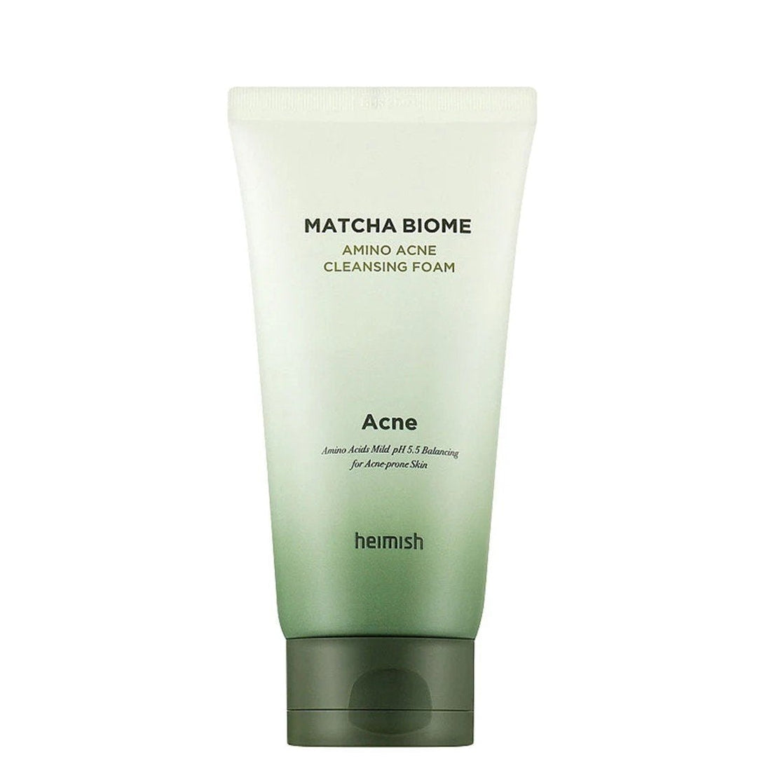 Heimish Matcha Biome Amino Acne Cleansing Foam — espuma facial para pele propensa à acne. Disponível na Glowthie – loja de cosmética coreana em Portugal