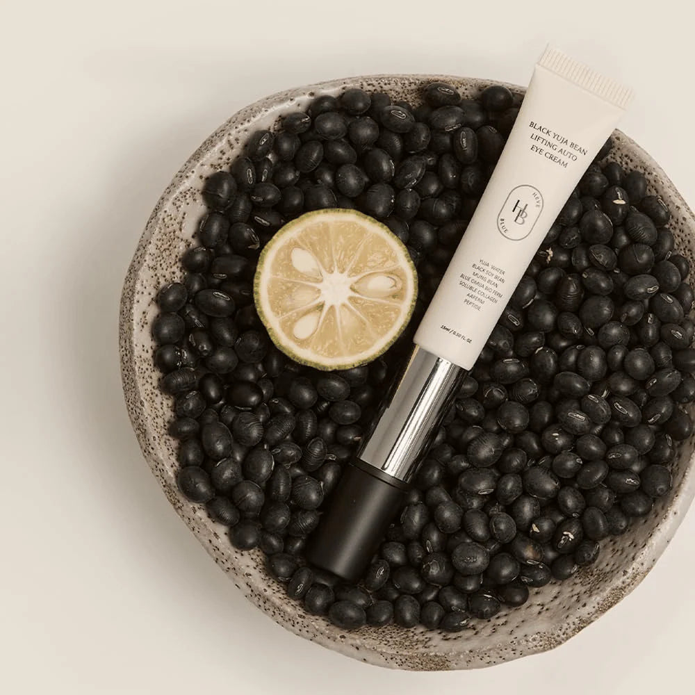 Embalagem do HEVEBLUE Black Yuja Bean Lifting Auto Eye Cream 15ml