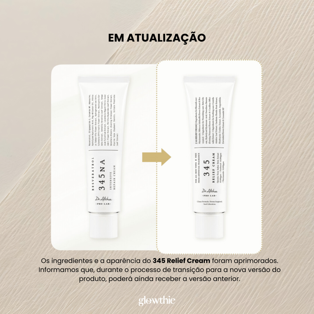Ingredientes naturais como resveratrol e centella asiática no creme Dr. Althea 345 Relief
