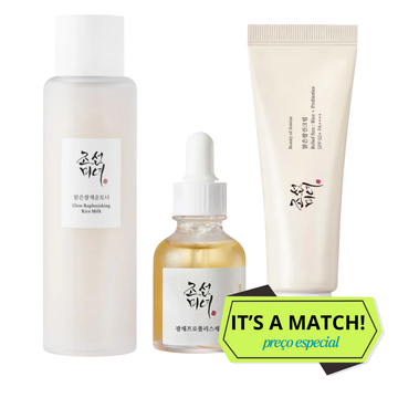 A rotina perfeita para uma pele luminosa, uniforme e com efeito “glass skin".
3 produtos a preço promocional