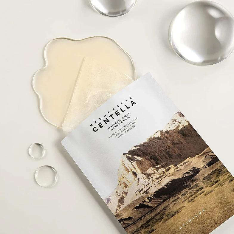 Madagascar Centella Water Gel Sheet Ampoule Mask Skin1004  Glowthie