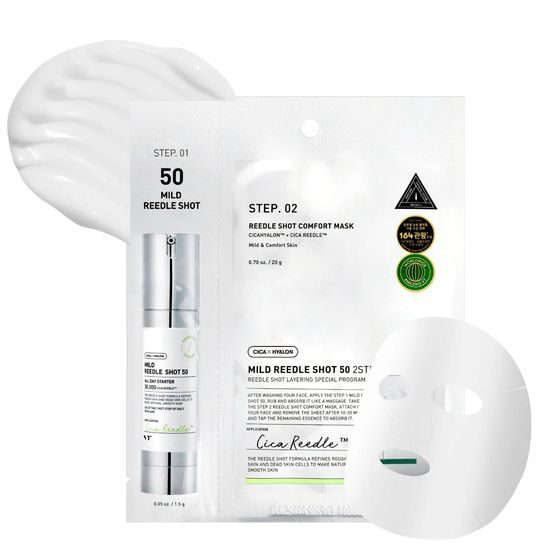 Mild Reedle Shot 2-Step Mask VT Cosmetics  Glowthie