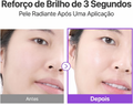 Aplicação do tónico Numbuzin No.9 Glow Boosting no rosto