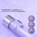 Roxo perolado do tónico Numbuzin No.9 Glow Boosting no rosto