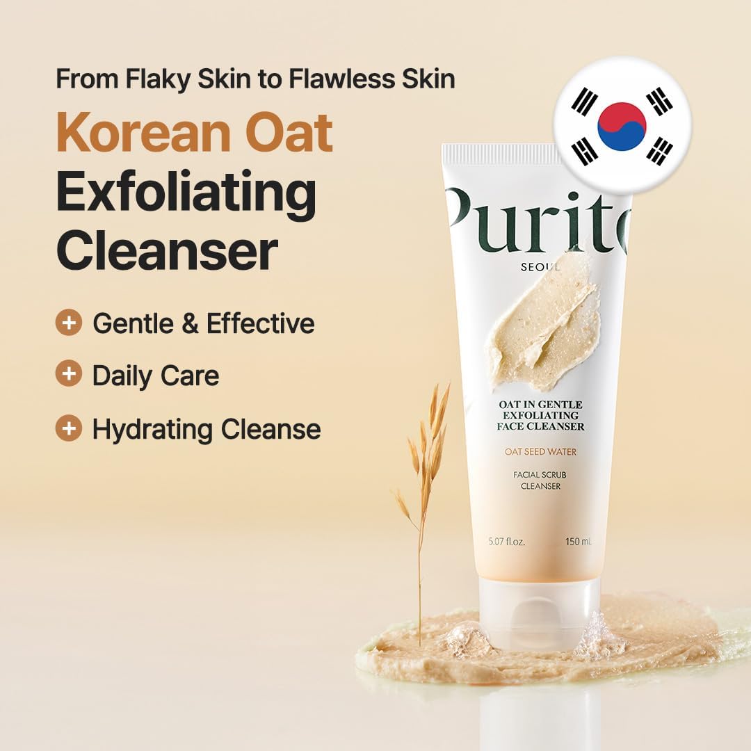 Oat In Gentle Exfoliating Face Cleanser Purito Seoul  Glowthie