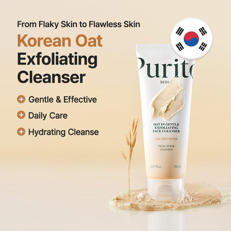 Oat In Gentle Exfoliating Face Cleanser Purito Seoul  Glowthie