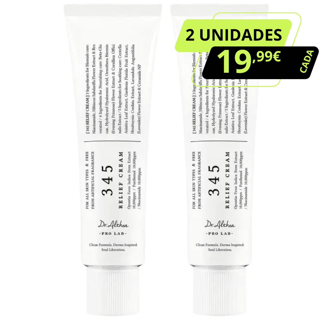345 Relief Cream da Dr. Althea pack de 2 unidades. uma unidade 19.99€