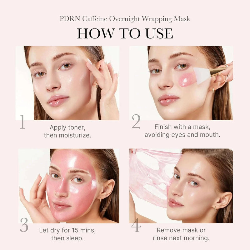 Como usar MEDICUBE PDRN Pink Caffeine Night Wrapping Mask