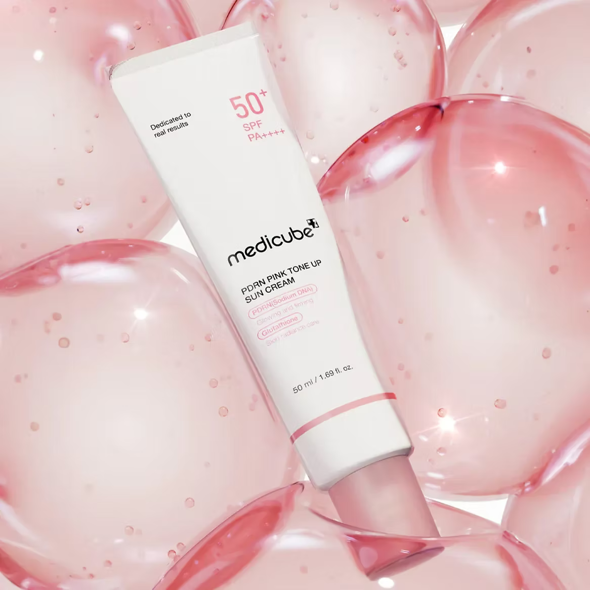 Embalagem PDRN Pink Tone-Up Sun Cream SPF50
