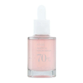 Sérum coreano Anua Peach 70 Niacinamide, frasco transparente com líquido rosa e conta-gotas.